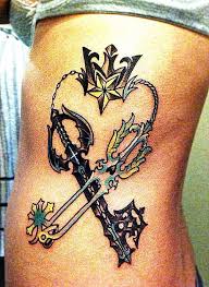From the use of hearts within the words to the musically inspired heart designed, these tattoos are bold and beautiful…like the soap opera. Kingdom Hearts Tattoos For Hubby Kingdom Hearts Tattoo Heart Tattoo Designs Gaming Tattoo
