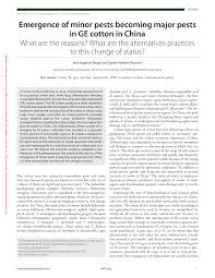 Over the most recent 365 day period. Pdf Emergence Of Minor Pests Becoming Major Pests In Ge Cotton In China What Are The Reasons What Are The Alternatives Practices To This Change Of Status
