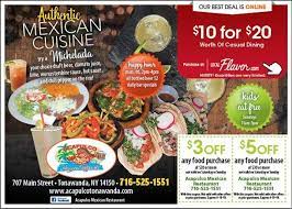 10 For 20 Worth Of Casual Dining At Acapulco Mexican Restaurant Tonawanda Ny Localflavor Com Mexican Restaurant Casual Dining Restaurant Deals