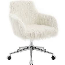 White Fuzzy Desk Chairs Adjustable Office Chair White Office Chair Cheap Desk Chairs