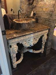 Floor And Decor Bathroom Vanities New Our Castle Old World Powder Room With Stone From Floor Deco Gold Bathroom Decor Bathroom Wall Decor Art Bathroom Vanity