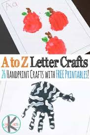 It encourages fine motor skills development too. A To Z Handprint Alphabet Crafts