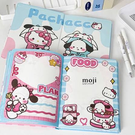 💥 ￼Sổ Tay Hoạt Hình Bìa Cứng – Sổ Nhật Ký, Trang Giấy In Màu, Hoạ Tiết Cute