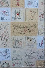 1 each of patterns d and e. Tamarack Shack Snowmen From A To Zzzz Embroidered Quilts Redwork Embroidery Winter Quilts
