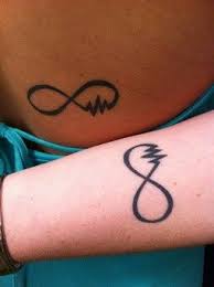 Infinity And Pulse Friend Tattoos Matching Tattoos Infinity Tattoos