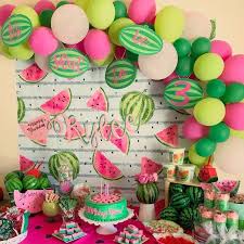 Theme Birthday Decoration Ideas For Girls How To Throw A Watermelon Birthday Party Fruit Birthday Party Watermelon Birthday Parties Watermelon Birthday Party Theme