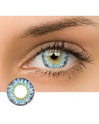 Blue colored contacts will make your eyes blue color. 4icolor Dreamy Blue Natural Contacts Lenses