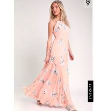 Lulu S Dresses Floral Summer Light Pink Maxi Dress Poshmark