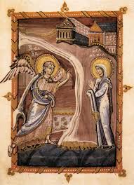 Hitda Codex Annunciation Romanesque Art Web Gallery Of Art Medieval Art