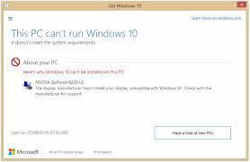 Don't let planned obsolescence keep you from using your gefore 6 and 7 series videos cards and nforce chipsets with windows 10. Graphics Card Incompatability Issue Microsoft Community