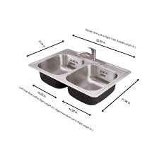 American standard 18sb.9332200a.075 pekoe 33 single bowl farmhouse/apron front stainless steel kitchen sink. American Standard Colony Pro Ada Drop In Stainless Steel 33 In Double Bowl All In One Kitchen Sink With Faucet In Stainless Steel 22db 6332283c 075 The Home Depot