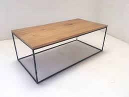 Wood steel coffee table metal frame mid century modern industrial furniture living room small walnut white oak wooden handmade handcrafted. Light Wood And Steel Coffee Table Prop Stars Cape Town