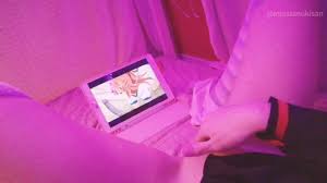 Kawaii girl masturbates after class watching lesbian hentai until squirts  and pisses herself