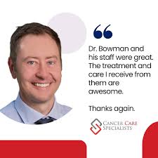 Thank you to one of our patients for sharing these words about Dr. Bowman  ♥️ More about him: Dr. Aaron Bowman is a board-certified oncologist focused 