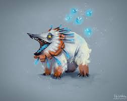 Snowcreature And His Iceflies Maja Lisa Kehlet Creature Concept Art Monster Concept Art Creature Concept