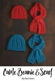 Cable Beanie Scarf Free Knit Pattern In Cleckheaton Superfine Australian Merino Yarn Knitting Knitting Patterns Free Crochet Hats