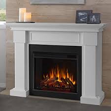 The vivid flame electric firebox plugs into any standard outlet for convenient set up. Real Flame Chateau White Electric Fireplace 5910e W Real Flame