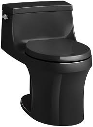 While this kohler san souci toilet is also available at these online retailers, reviews are scarce and not as highly rated. Kohler K 4007 7 Black Black San Souci 1 28 Gpf One Piece Round Front Toilet With Aquapiston Technology Seat Included Faucetdirect Com