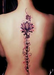 40 Spine Tattoo Ideas For Women Cuded Spine Tattoos For Women Flower Spine Tattoos Lotus Flower Tattoo Design