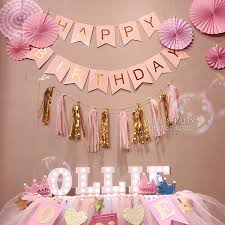Choose from hundreds of plain and themed birthday party decorations including banners, bunting, paper decorations, pom poms, scene setters and more. Birthday Party Decoration Fishtail Pink Letter Flag Package Baby Birthday Decoration Adult