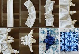 Batik Techniken Knoten Originell Muster Shibori Tie Dye Batik Technik Bastelarbeiten Kreativ