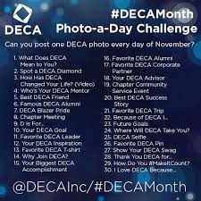 Decamonth Photo A Day Challenge Calendar Business Education Photo A Day Challenge Marketing Skills