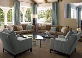 Soothing Cocoa Brown Aqua Blue Color Scheme Unifies Living Dining Areas Note The Same D Brown Carpet Living Room Brown Living Room Decor Teal Living Rooms