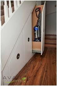 If you dread delving into the cupboard under the stairs and find yourself cowering in the face of get the hang of it make full use of wall space in understair cupboards by installing hooks and hanging up. Awesome Cool Ideas To Make Storage Under Stairs 93 Staircase Storage Stair Storage Understairs Storage