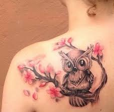 35 Attractive Owl Tattoo Ideas For Creative Juice Blossom Tattoo Tattoos Cherry Blossom Tattoo
