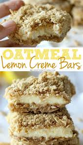 Oatmeal Lemon Creme Bars Recipe Lemon Recipes Lemon Desserts Desserts