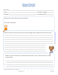 Book Report Forms Free Printable Book Report Book Report Templates Scientific Writing