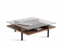 Square or round coffee tables tend to take up more surface area and therefore are better for larger furniture groupings or rooms where a sectional is the main seating option. Terrace 1150 Modern Square Glass Coffee Table Bdi Furniture West Avenue Furniture