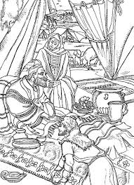 Permission granted to reproduce this page for class use. Jacob Ask For Isaac Blessing In Jacob And Esau Coloring Page Netart Coloring Library