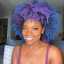 Blue And Purple Natural Hair In 2020 Purple Natural Hair Natural Hair Styles Natural Hair Community