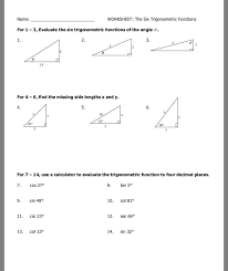week 8 trigonometric worksheet please help me is a final grade for school brainly com