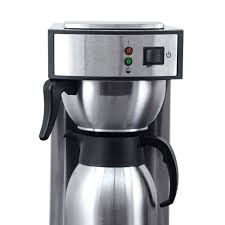 It is famous for making a really hot coffee in addition, the hidden mill ends with the italian style of brushed metal. Stainless Steel Coffee Maker With 2 Liter Thermal Carafe Omcan
