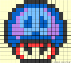 Super Mario Mushroom Perler Bead Patterns Perler Bead Art Pixel Art