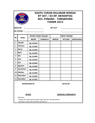 Surat pemberitahuan iuran coretan tangan warga cluster. Contoh Tabel Iuran Bulanan Cara Golden