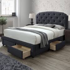 $20.00 coupon applied at checkout save $20.00 with coupon. Dg Casa Argo Tufted Upholstered Panel Bed Frame With Storage Drawers And Nailhead Trim Headboard King Size Storage Bed In Charcoal Linen Style Fabric Walmart Com Walmart Com