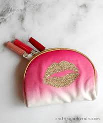 How To Decorate Makeup Bags With Vinyl Diy Makeup Bag Makeup Bag Glitter Bag
