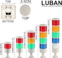 Led Signal Tower Stack Lights, Industrial Signal Warning Lights, Column  Tower Lamp Andon with Rotatable Base, Steady/Flashing Switchable, 110V 220V  ...