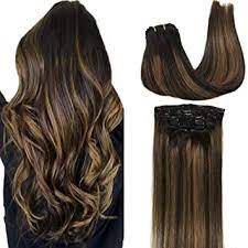 99 ($14.98/ounce) get it as soon as mon, aug 9. Amazon Com Goo Goo Clip In Hair Extensions Natural Black To Chestnut Brown Balayage Human Hair Extensions Clip In Remy Hair Extensions Real Human Hair 7pcs 120g 16 Inch Beauty