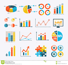 Infographic Set Graph And Charts Diagrams Stock Vector