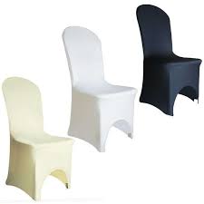 Housses de chaise en lycra au sein de notre site de vente de décoration de salle de mariage ou au magasin de paris. White Arch Lycra Chair Cover Purchase