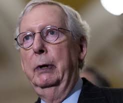 Former GOP Senate Leader Mitch McConnell answers questions