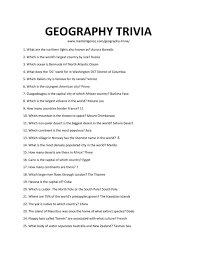 There are deadly deserts, raging rapids, massive mountain ranges, and vastly different types of landsca. 69 Best Geography Trivia Questions And Answers You Need To Know
