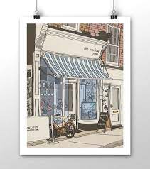 Coffee Shop Cafe Illustration Art Print Etsy In 2021 Illustration Art Shop Illustration Illustration