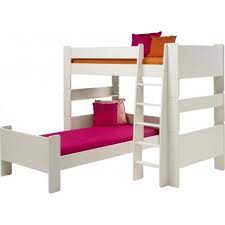 Not one, or two, or three, but four. Steens For Kids High Sleeper And Single Bed In Solid Plain White Diy Bunk Bed Corner Bunk Beds Bunk Bed Designs