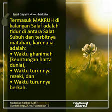Maybe you would like to learn more about one of these? Bolehkah Tidur Setelah Salat Subuh Dan Asar