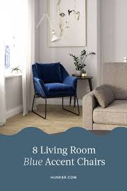 8 Dreamy Blue Accent Chairs For Your Living Room Hunker In 2020 Blue Accent Chairs Accent Chairs Blue Chairs Living Room